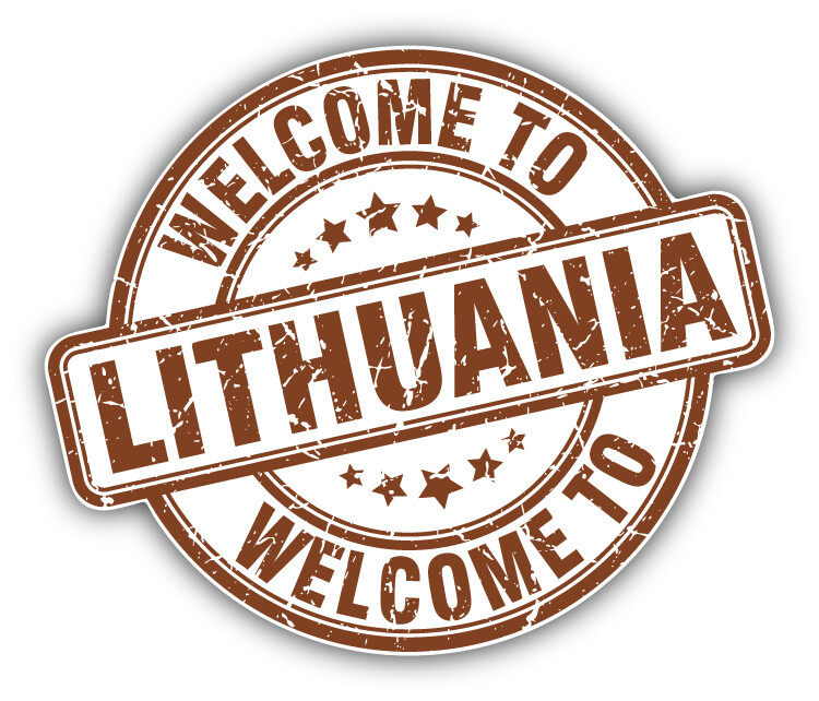 Lithuania Grunge Welcome Travel Stamp Car Bumper Sticker Decal