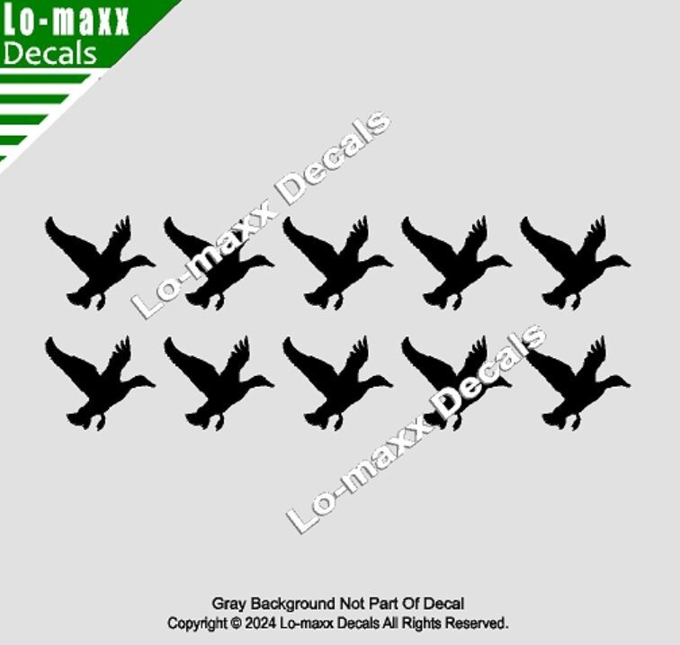 Duck Hunter Kill Markings Hunting Car Truck SUV Premium Quality Vinyl Decal
