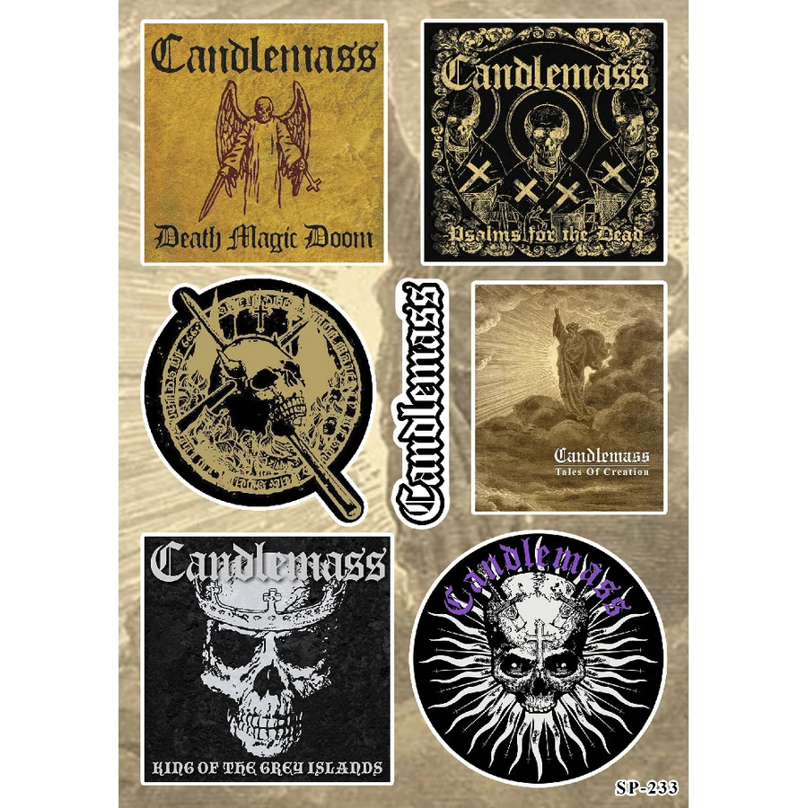Candlemass Albums Sticker Pack | Tales of Creation Death Magic Doom Metal Band