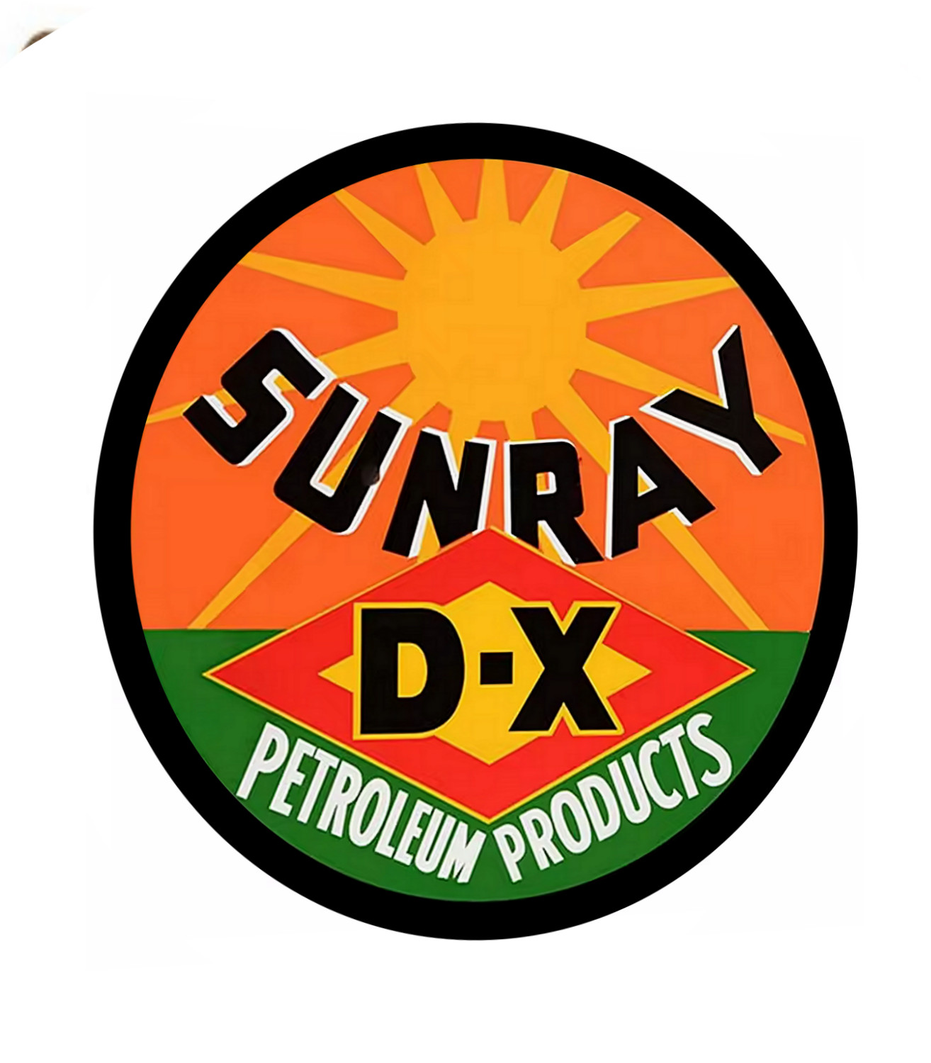 DX Oil Sign Decal Sticker -.Gulf Oil 50’s, 60’s Vintage Replica Gulf Girl