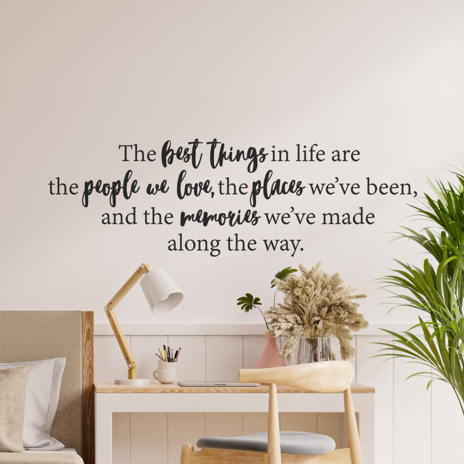 Inspirational Wall Decal Quote – The Best Things in Life – Family Home Decor