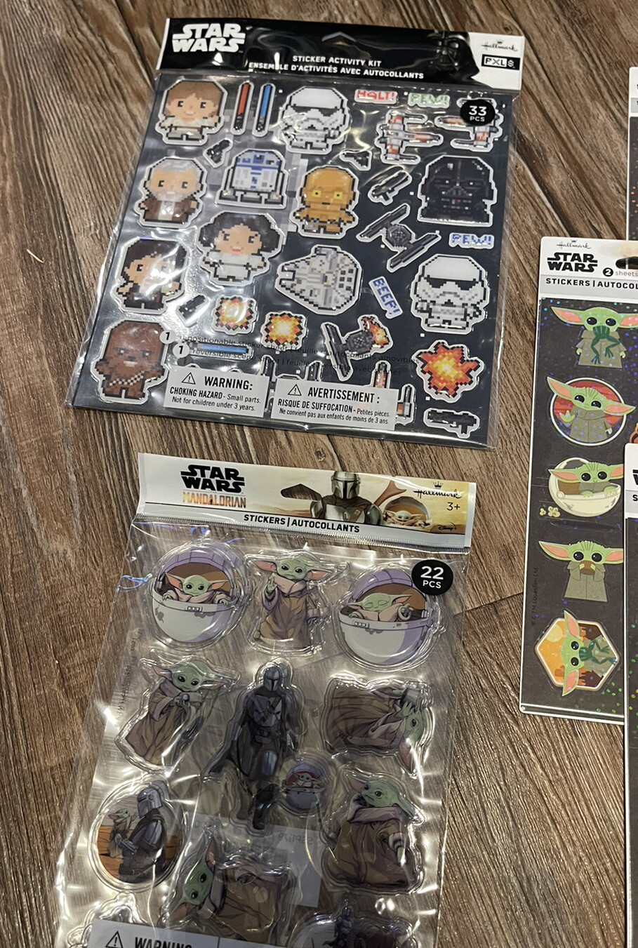 Hallmark Star Wars The Mandalorian Baby Yoda Sticker Lot Darth Vader Skywalker
