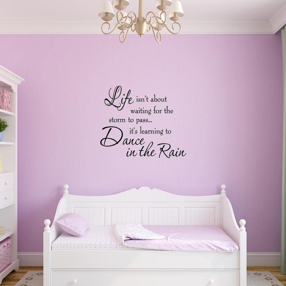 Life Isnt About Waiting for The Storm to Pass Its 16 Inch x 22 Inch, Black