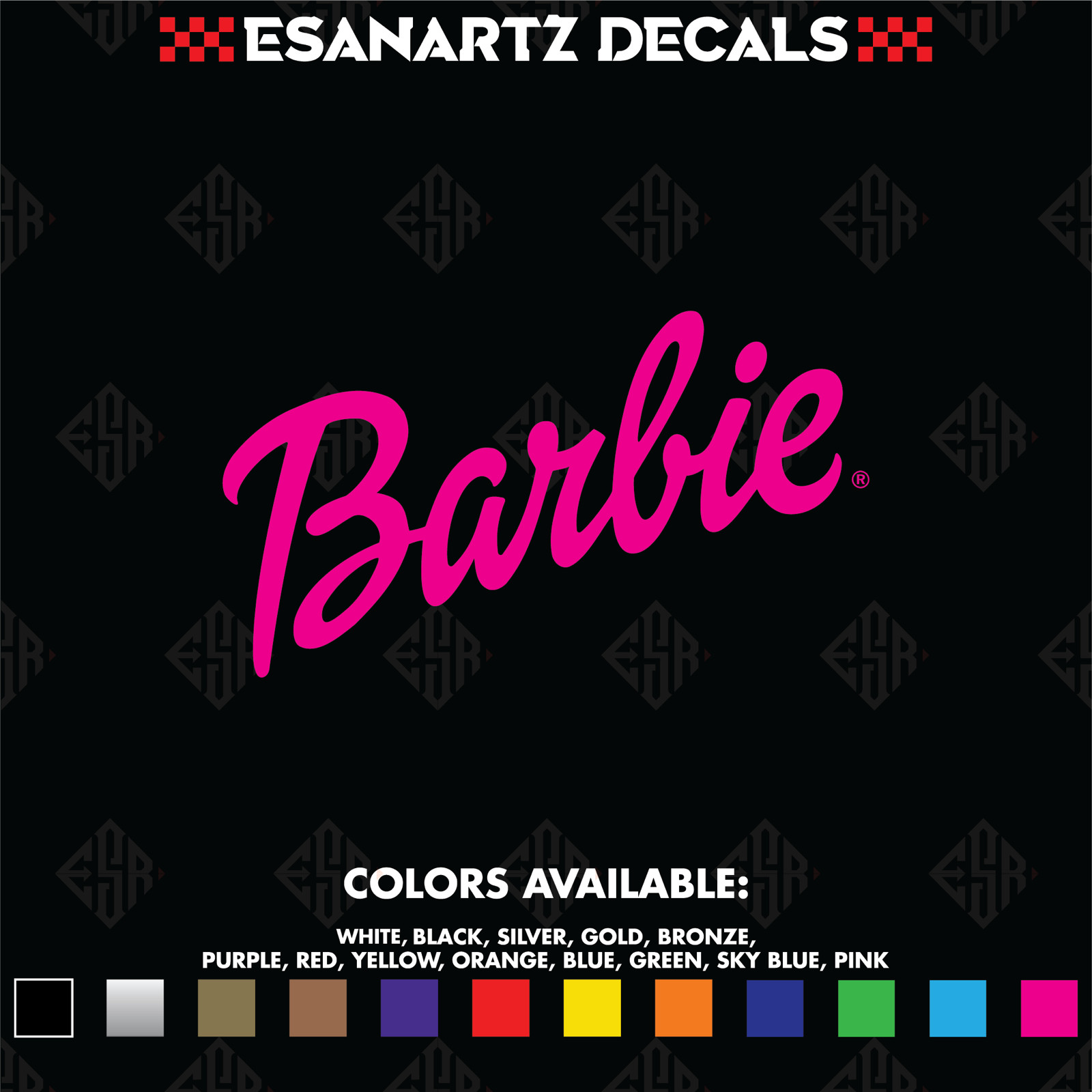 Barbie Vinyl Decal Laptop Tumbler Car