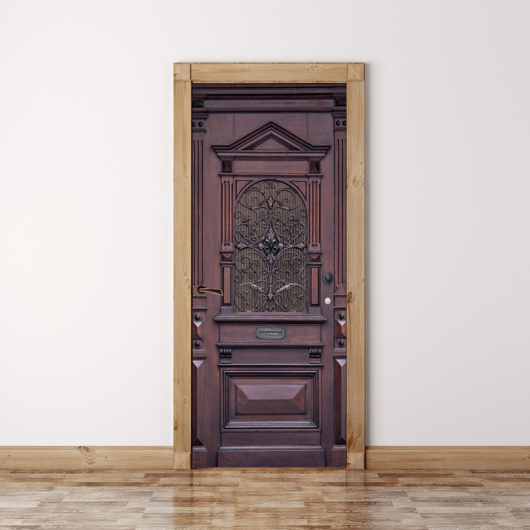 Door Mural Old wooden entrance door Cordoba – Self Adhesive Fabric Wall Sticker