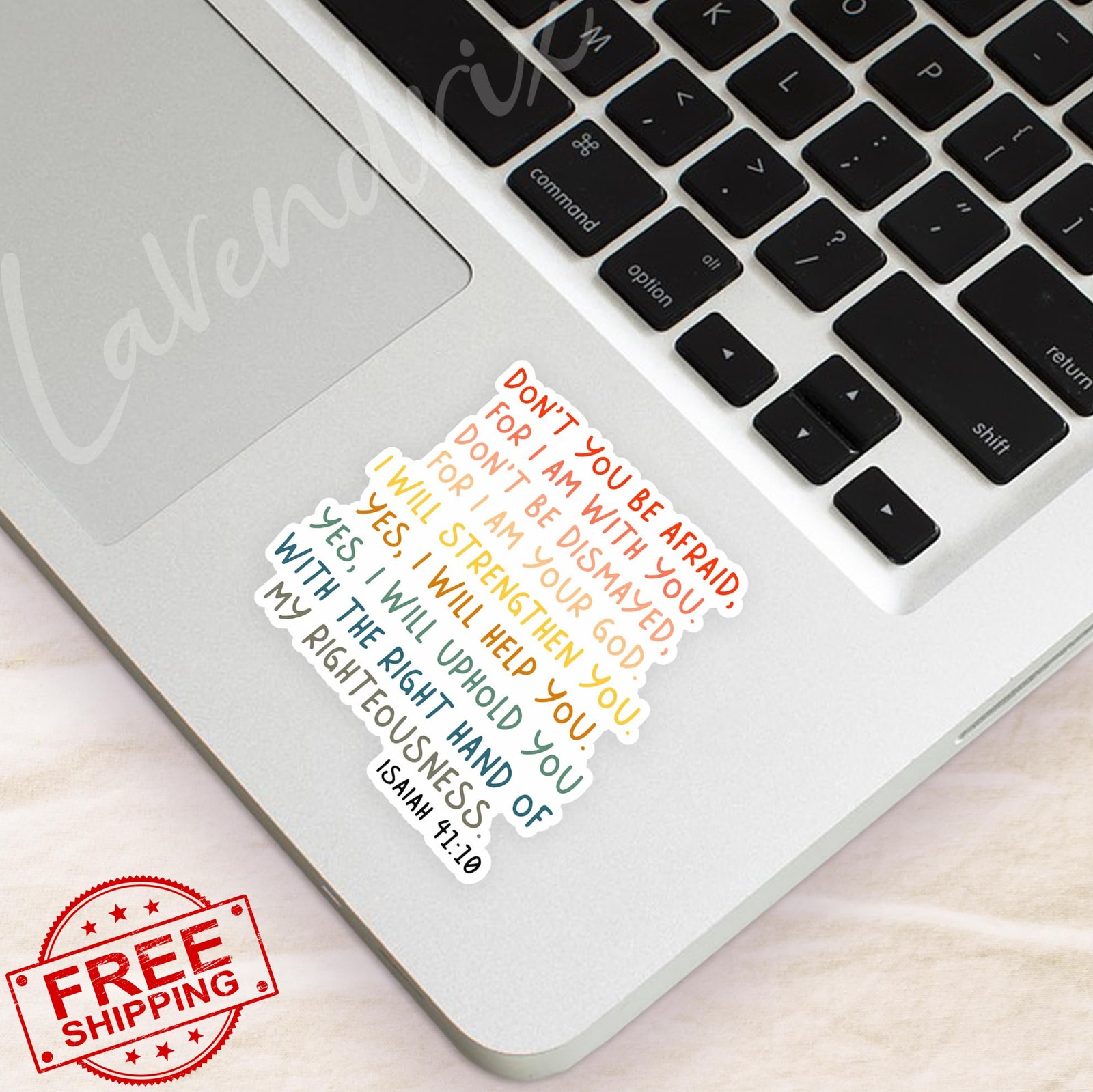 Christian Isaiah 41:10 Sticker Pack 3″x3″ Bible Verse Vinyl Decal