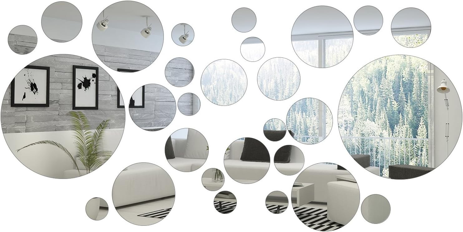 32 Pcs Acrylic Mirror Wall Stickers for Home Decor