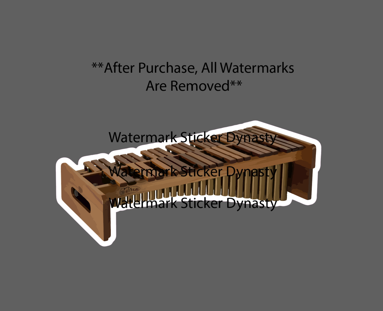 Marimba Sticker Waterproof Decal Music Instrument Band Song Gift NEW