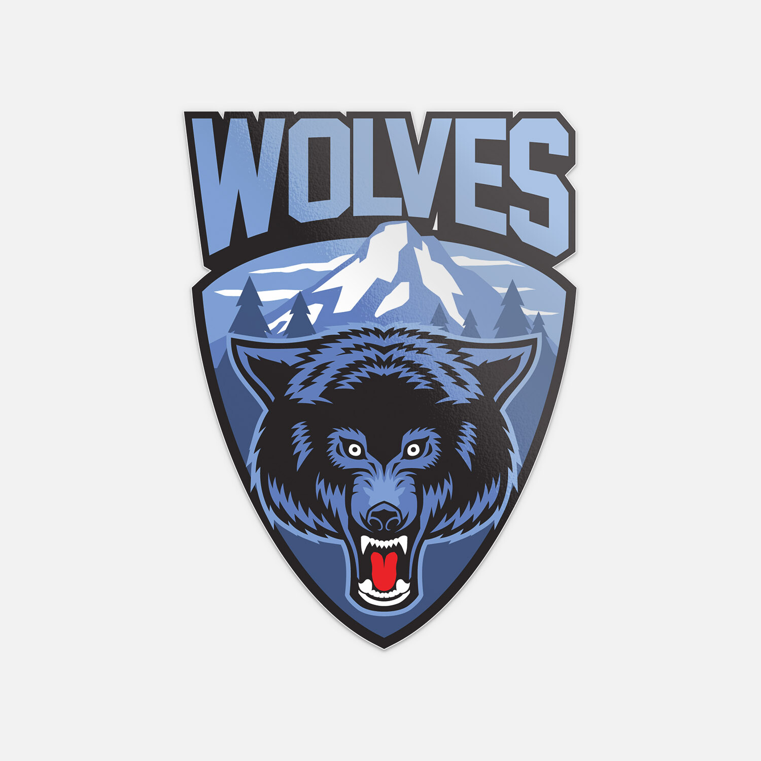 Wolves Wolf Head Mascot Vinyl Sticker Decal