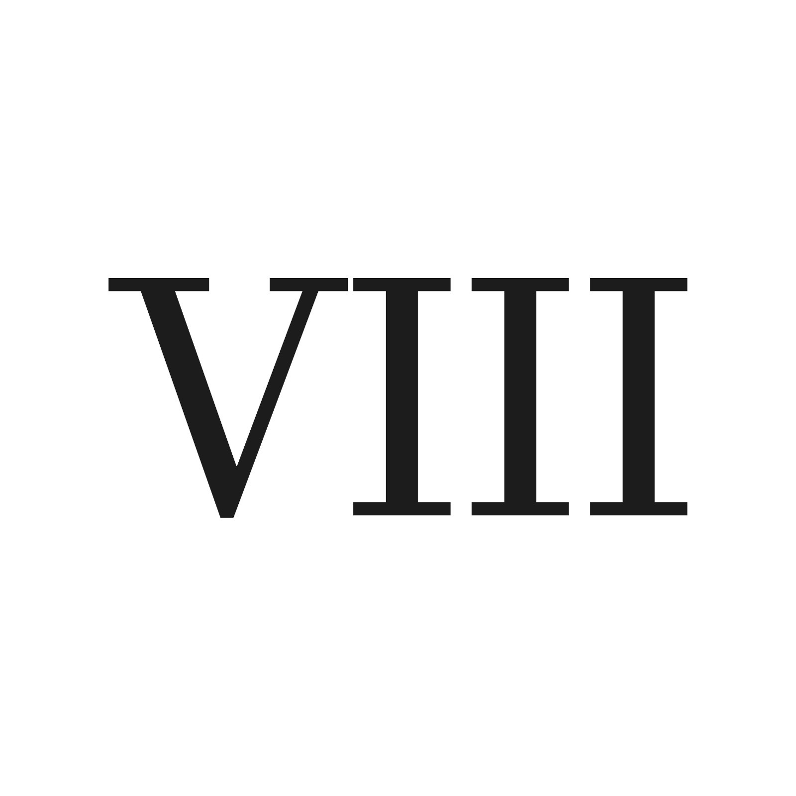 Roman Number 8 VIII Eight Vinyl decal Numeral Rome font Sticker