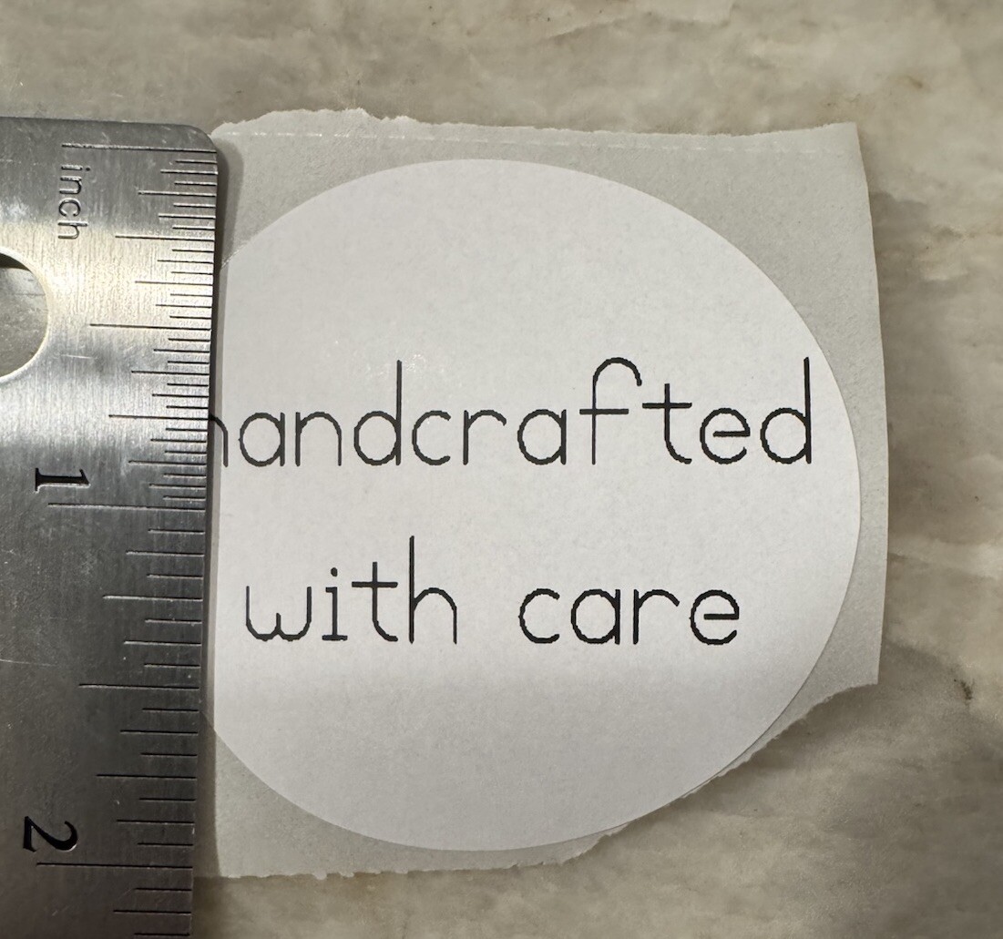 10 “HandCrafted With Care” Business Shipping Supplies Stickers (10 Pack) 2 X 2