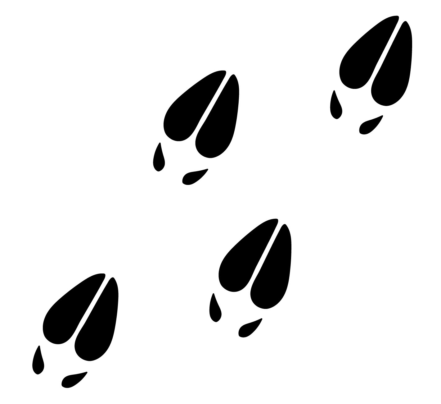 Deer Tracks Decals Sticker Hunting – Several Colors and Sizes Available #02