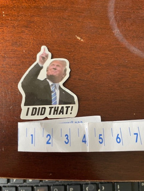 12pcs Trump Stickers 3.5 x 5cm I Did That Grocery or Gas Pump Stickers US seller
