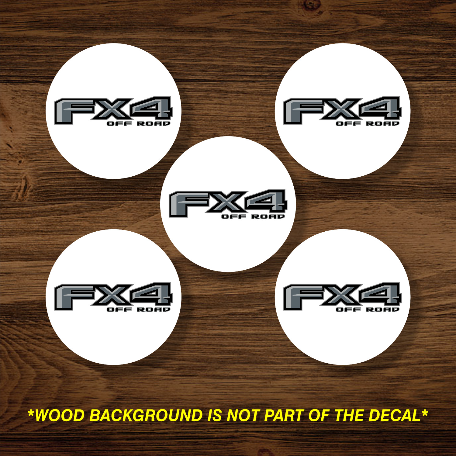 Vinyl Decal Sticker Overlays Fit Ford F150 FX4 Off Road Wheel Center Cap x5