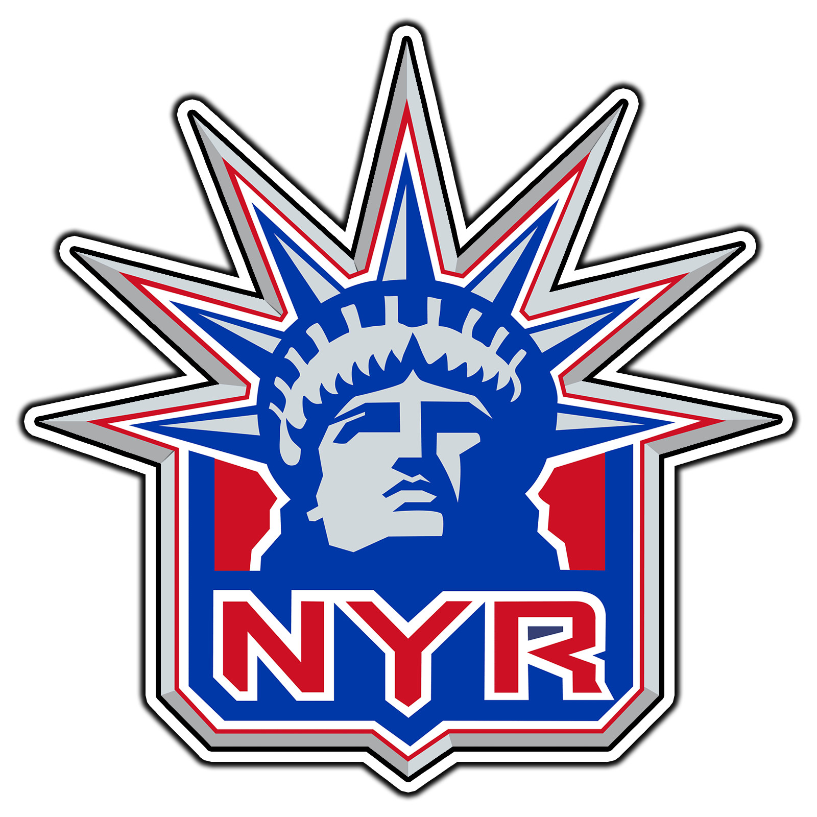 New York Rangers Liberty Logo #3 Hockey Sticker Waterproof Vinyl Decal Die-Cut