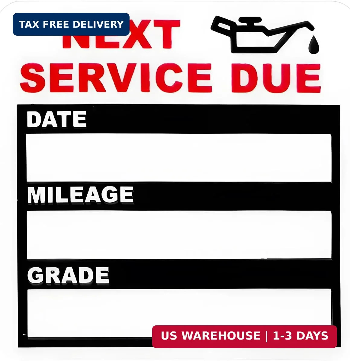 Yourkar 120 PCS Oil Change Stickers Static Cling, 2×2 Inches Next Service Due St