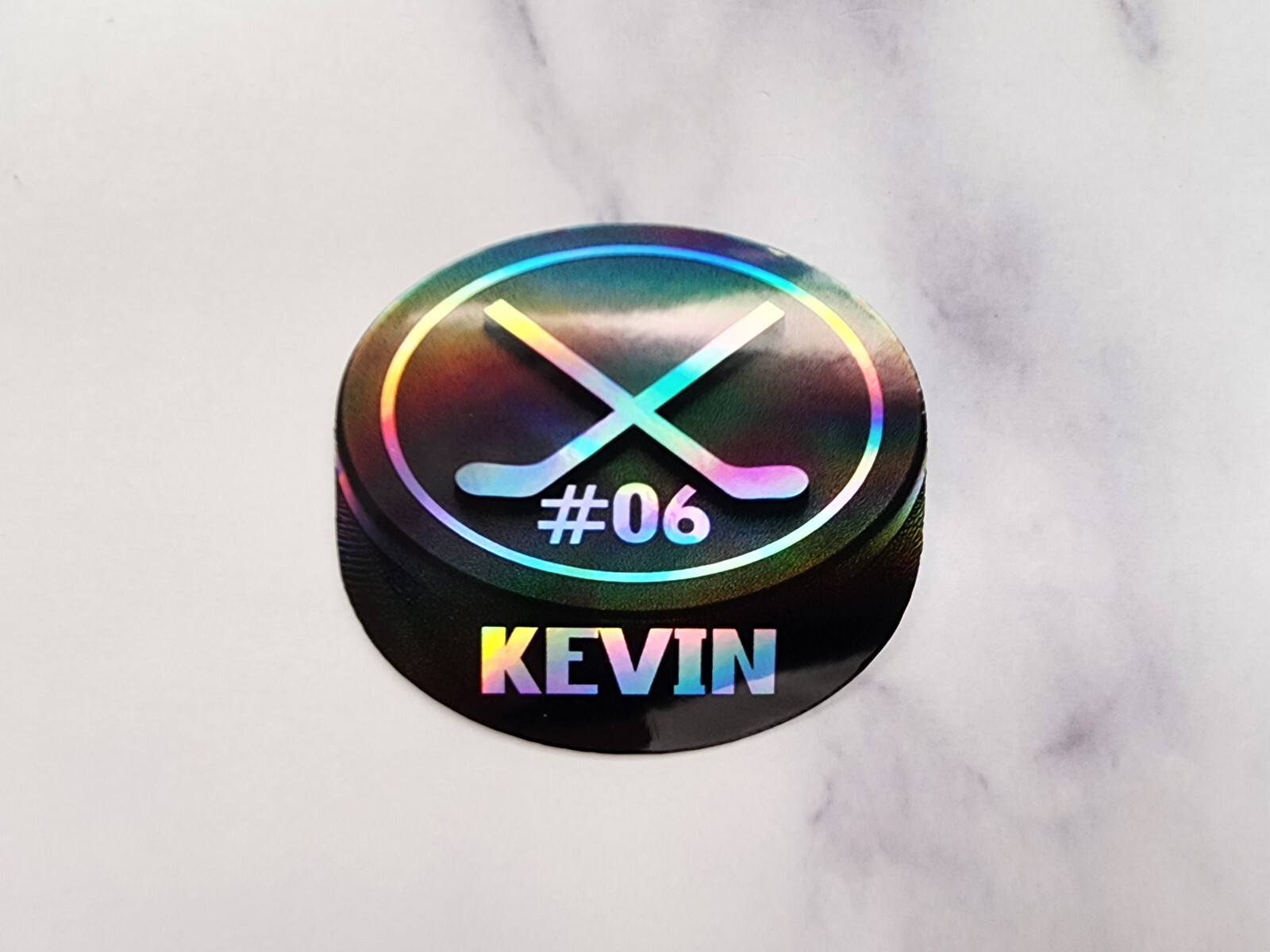 Holographic Custom Ice Hockey Stickers – Sports Decal for Players and Teams