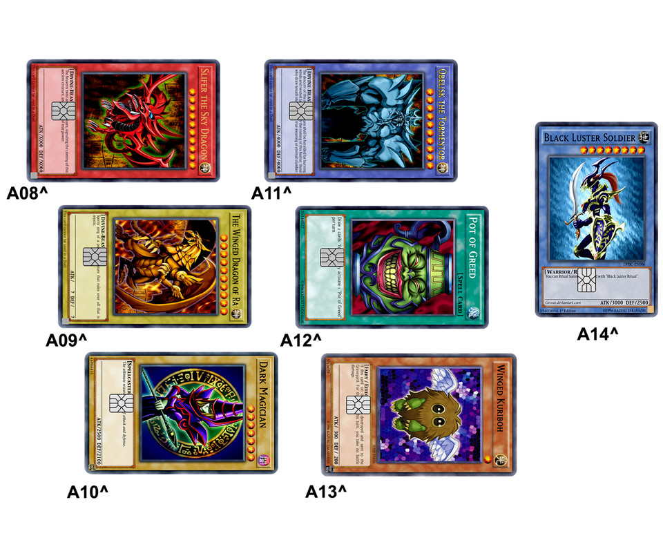 Yuh-gii-oh Card Collection Credit Card Skin ATM Wrap Decal Pre-Cut Sticker
