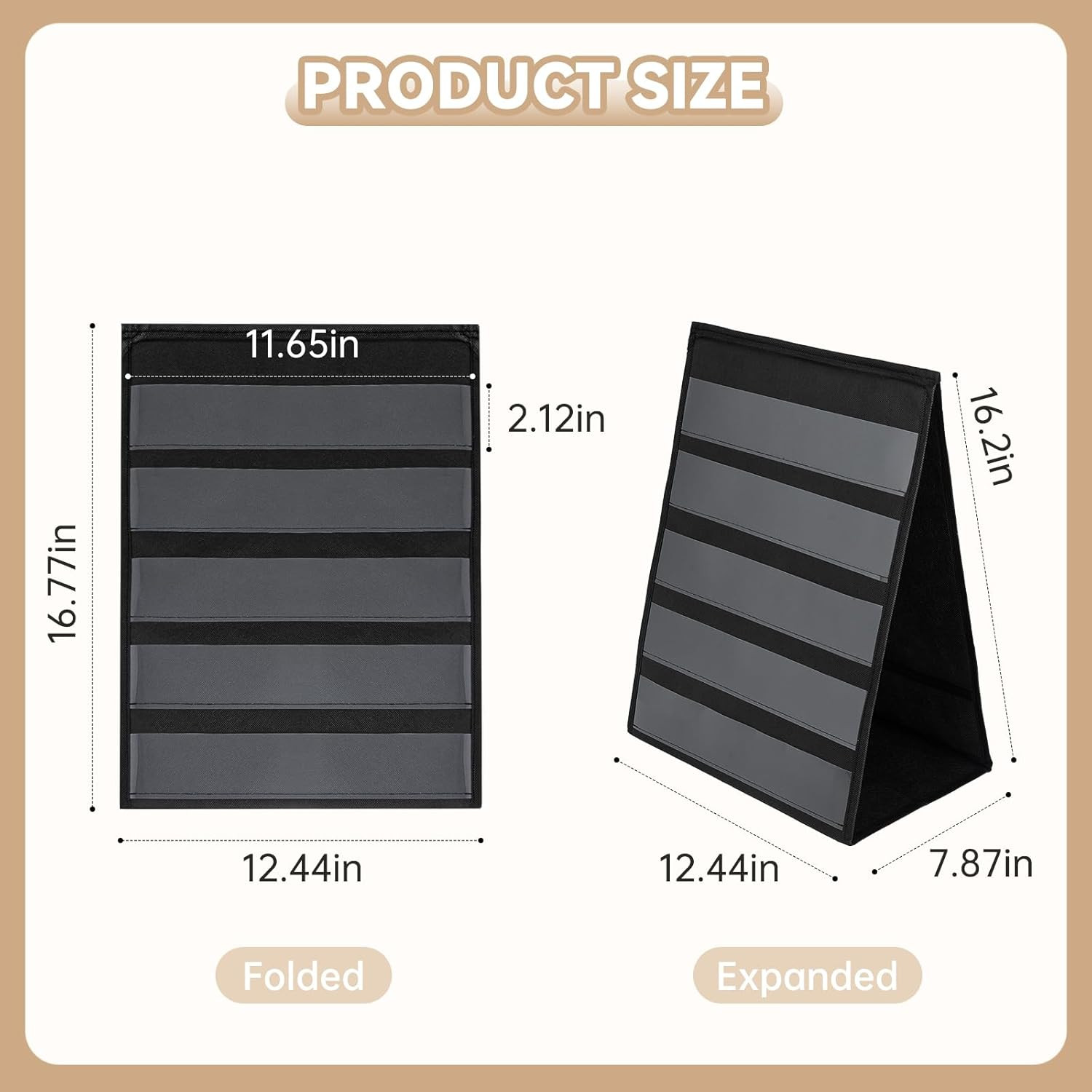 Portable Foldable Sticker Display Stand, No-Assembly 5-Layer 2-Sided Sticker Hol