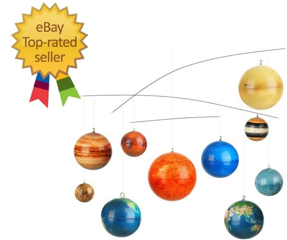 3D Solar System Mobile Hanging Planets Solar System Decor Education… Fast Ship