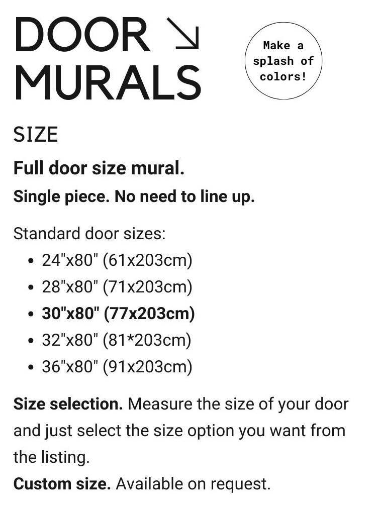 Futuristic Double Door Wrap, Laminated Mural, Cover, Self-adhesive. Set of 2 pcs