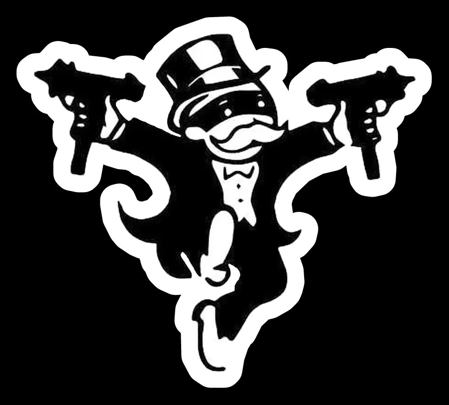 Mr. Monopoly Man 3.5 inch STICKER Gameboard Quality Vinyl Decal indoor/outdoor