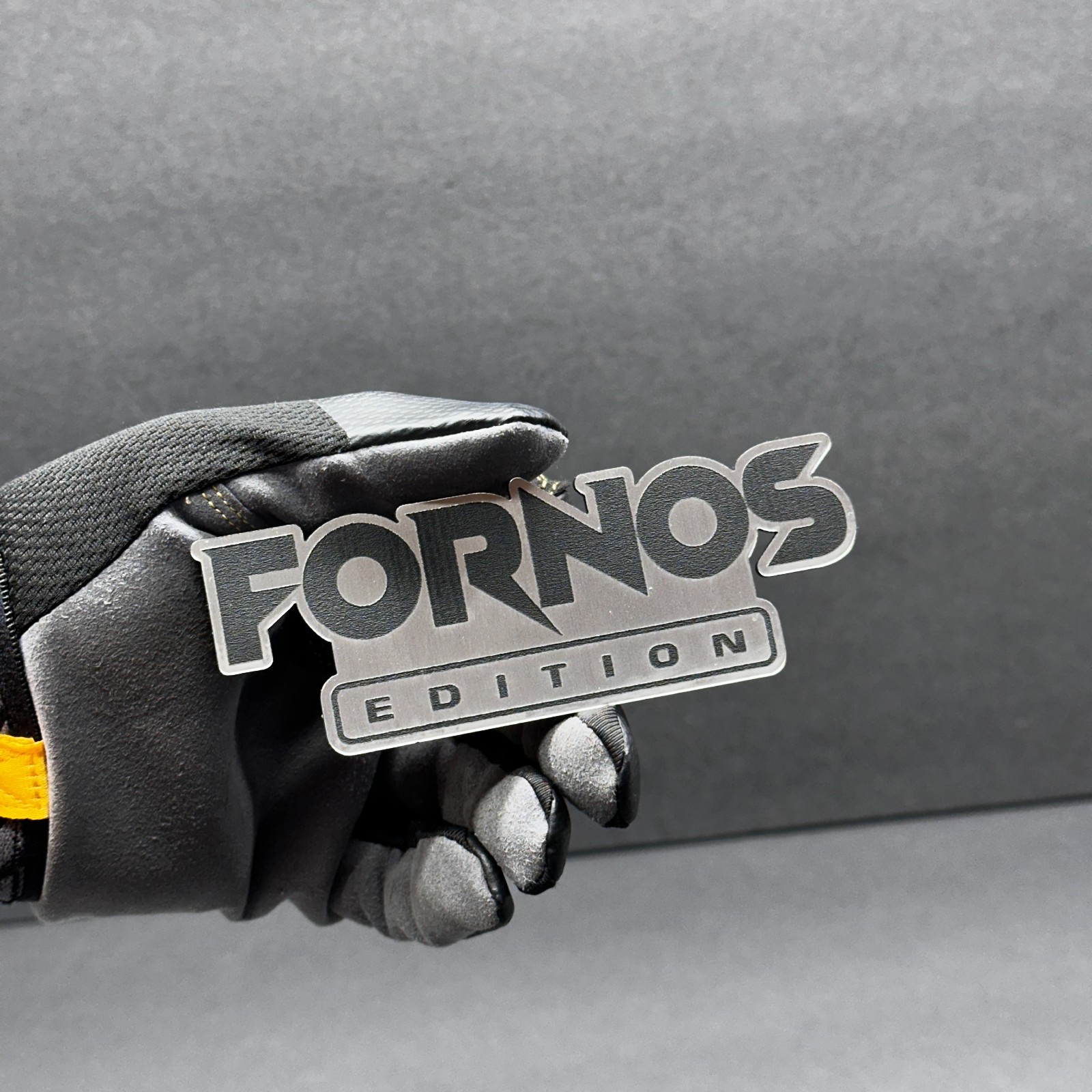 Car badge CUSTOM TEXT Car emblem, racing BRUSHED SILVER Text Name Logo Emblem