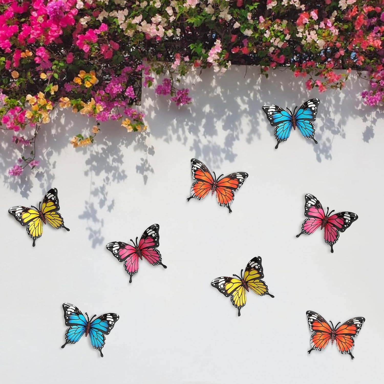 Nature-Inspired 4 Pcs Metal Butterfly Decorations – Weatherproof Art for Gardens