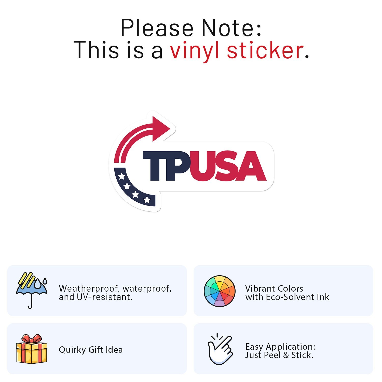 Turning Point TP USA Sticker Car Bumper Vinyl Decal