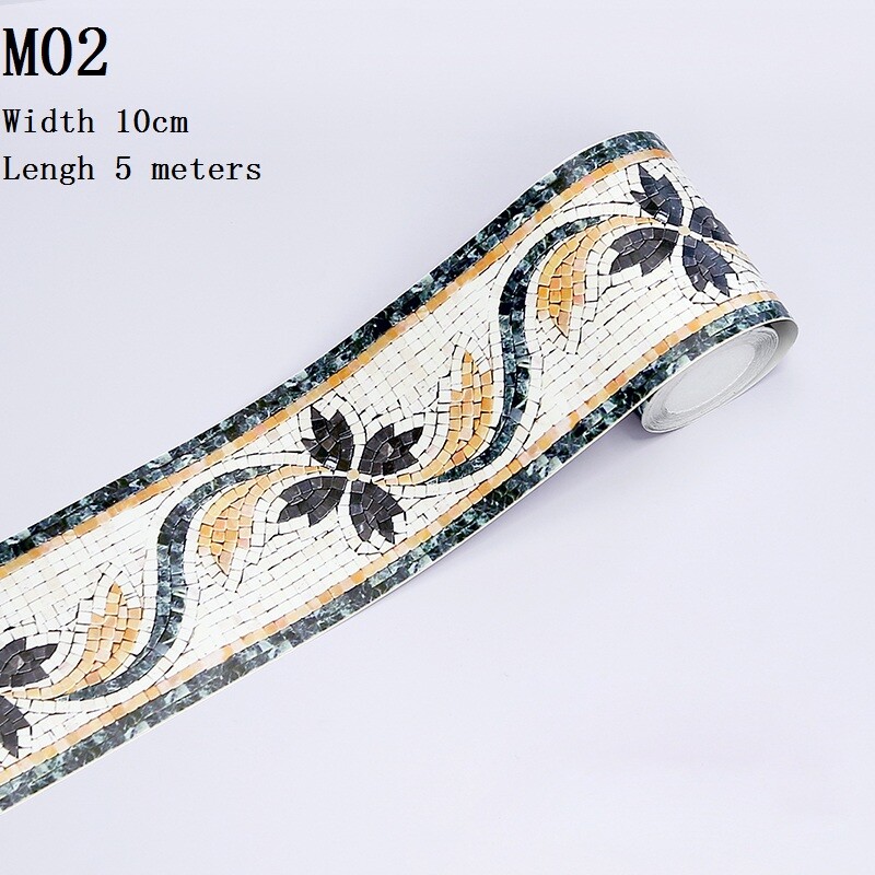 5M Self Adhesive Border Sticker Waterproof Vinyl Wallpaper Skirting Wall Decor