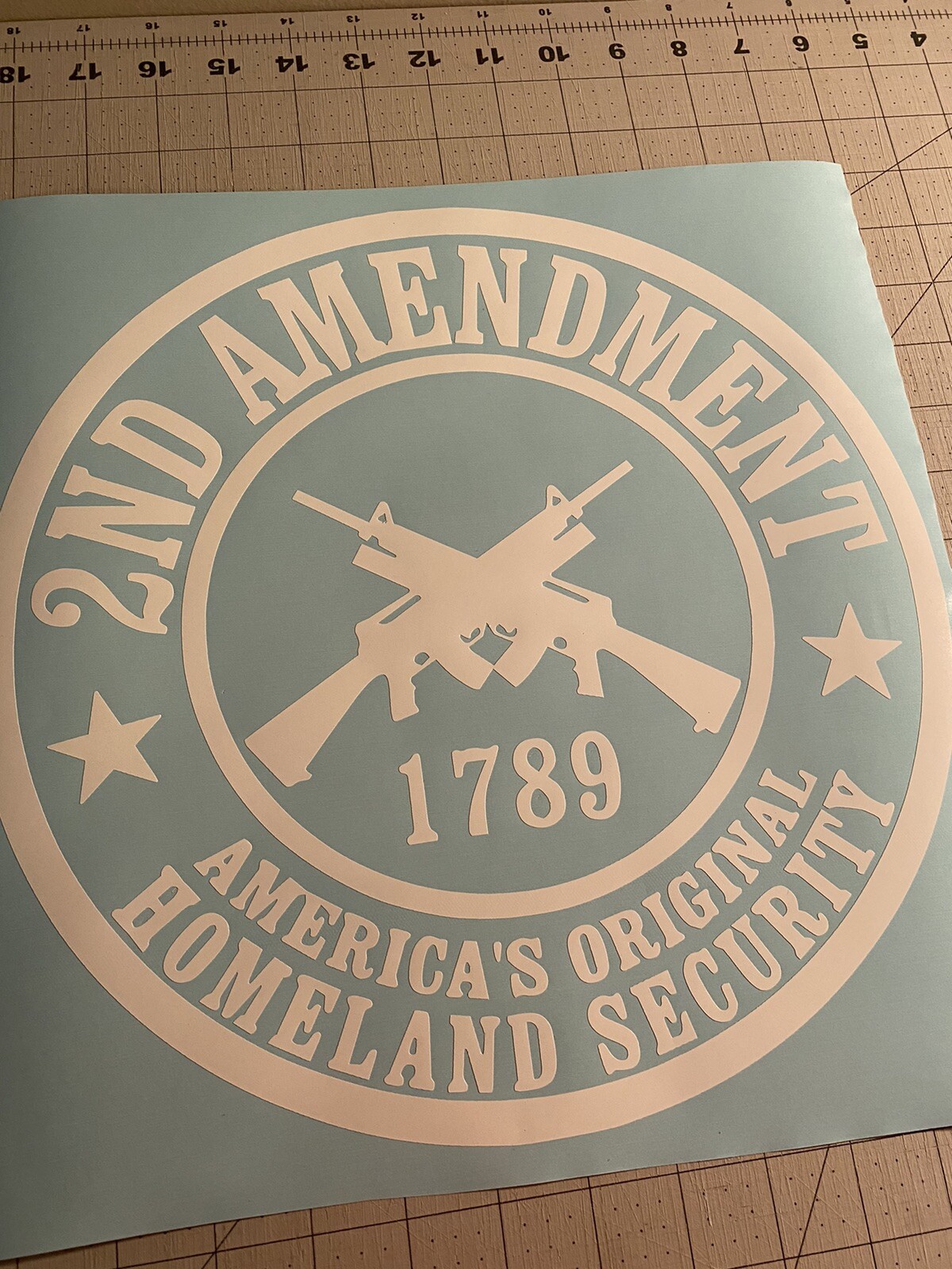 Vinyl Decal for Window – 2nd Amendment, America’s Original Homeland Security