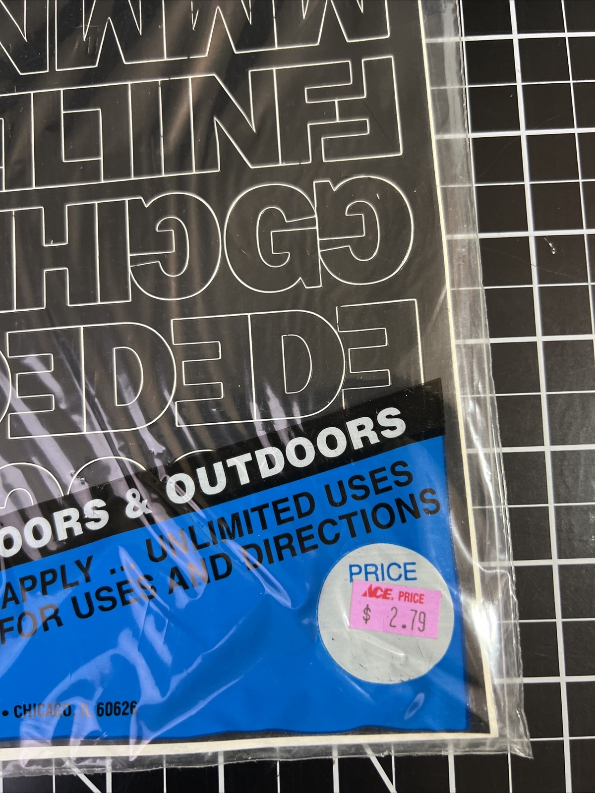 GOTHIC BLACK Adhesive Vinyl Letters & Numbers 1″ INDOORS OUTDOORS SEALED