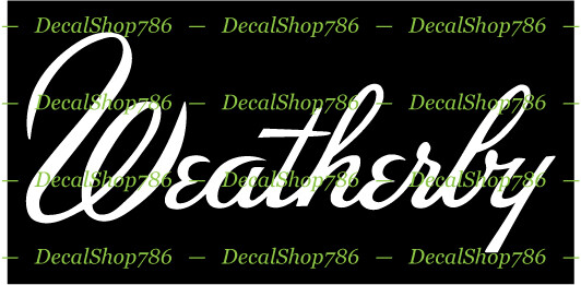Weatherby Firearms – Hunting/Outdoor Sports – Vinyl Die-Cut Peel N’ Stick Decals