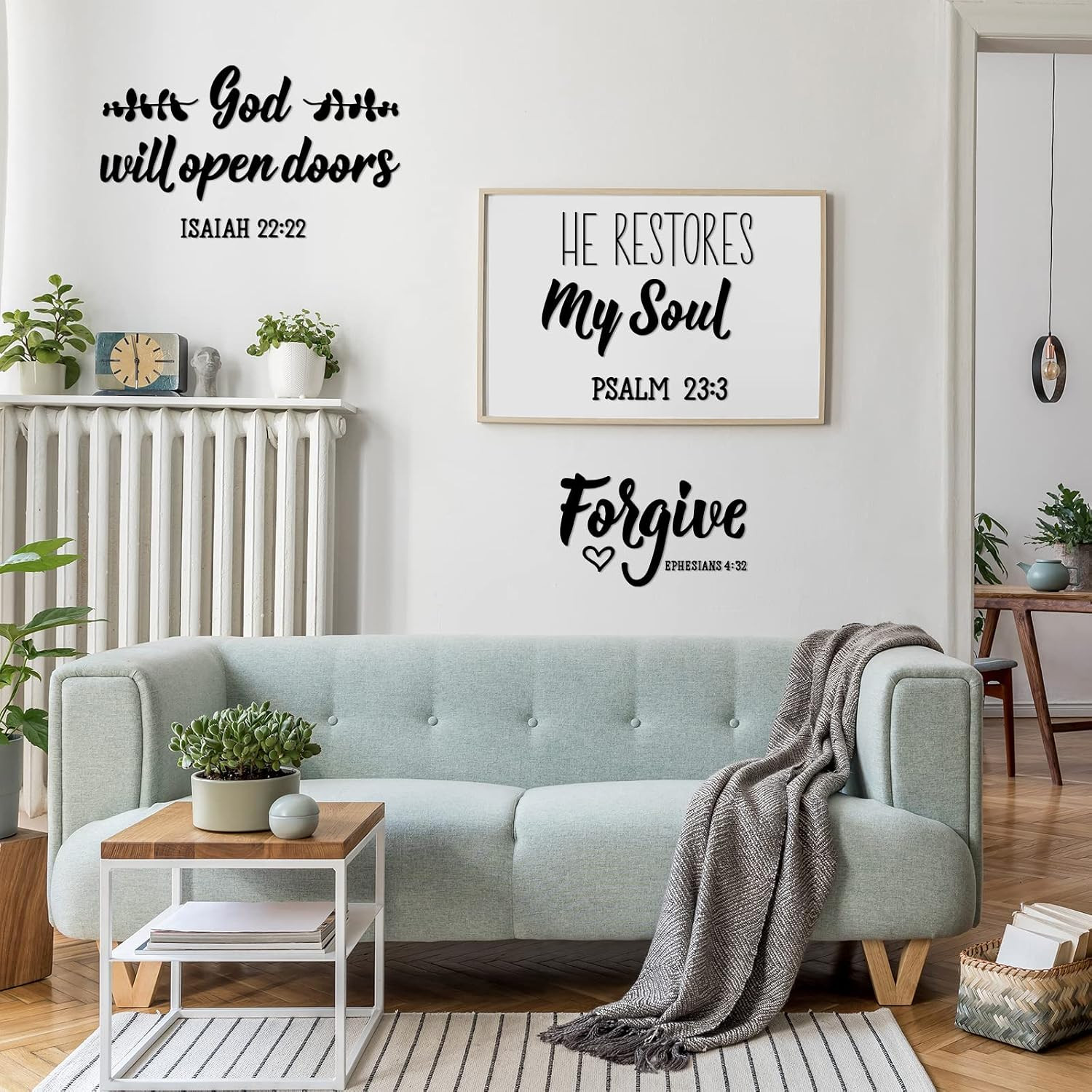 12 Pcs Bible Verse Wall Decals Stickers Scripture Art Decor