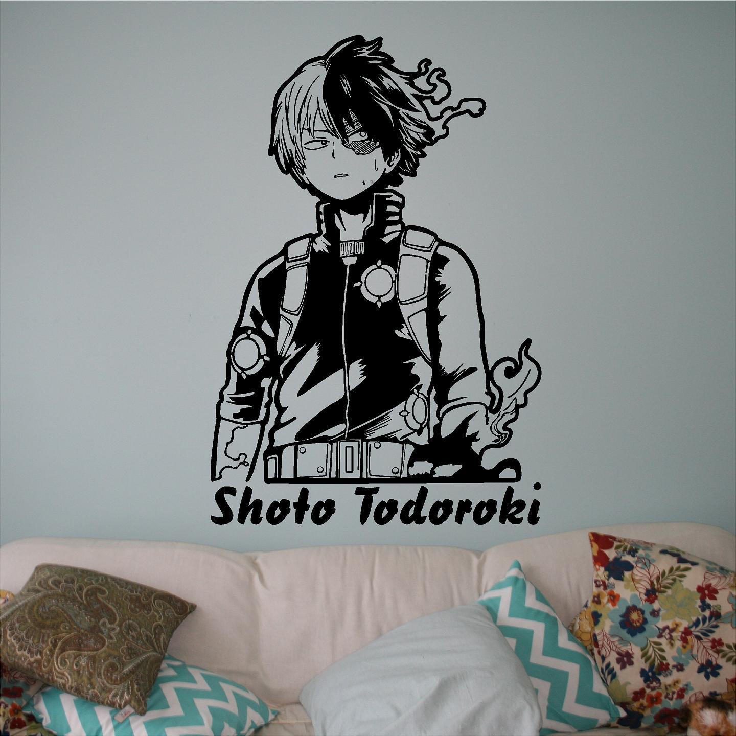 Vinyl Wall Decal. Sticker. My Hero Academia Shoto Todoroki