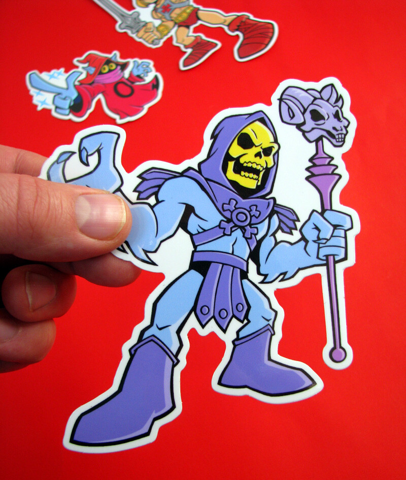 Skeletor Vinyl Sticker Set MOTU Masters of the Universe Laptop Decal Classic 80s