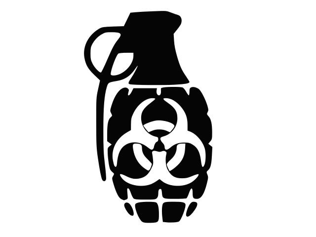 BIOHAZARD HAND GRENADE Vinyl Decal Car Sticker Wall Truck CHOOSE SIZE COLOR