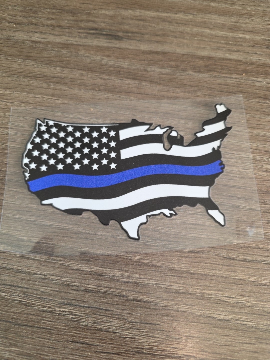 American Flag United States Police Support UVDTF Decal Made In USA Waterproof
