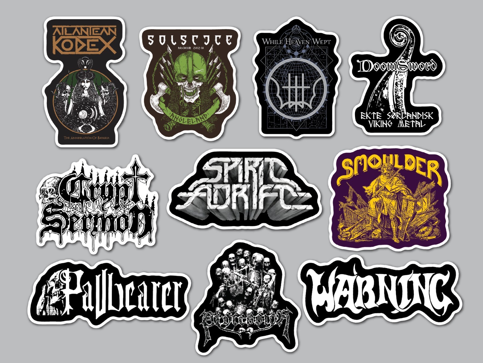 Stoner Doom Sludge Metal Vinyl Sticker Pack (OTY 10) SET 11 doomsword smoulder