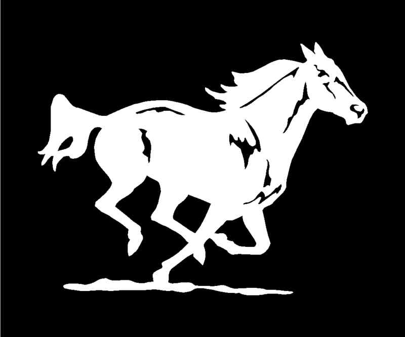 RUNNING HORSE Vinyl Decal 6.5″ x 5″ (11 Colors)