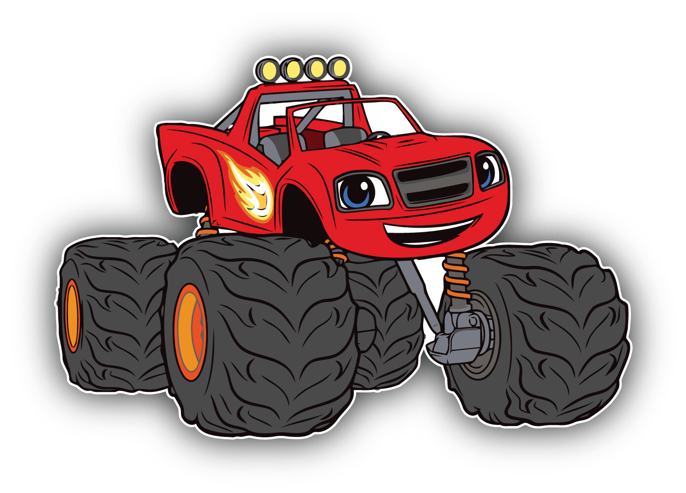 Blaze Cartoon Funny Sticker Bumper Decal – »SIZES»