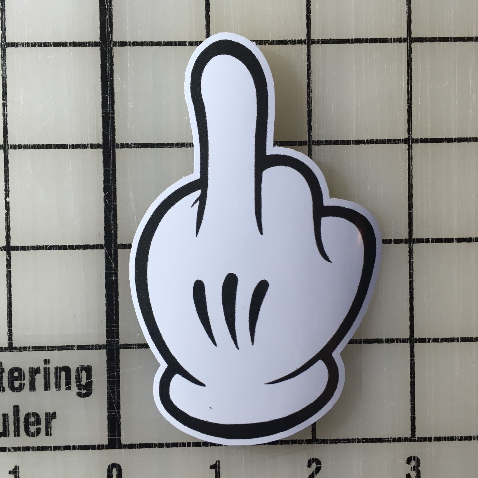 FU Mickey Mouse Hands Finger 4″ Tall Multi-Color Vinyl Decal Sticker – BOGO