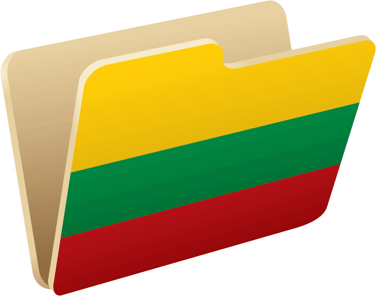 Lithuania Folder Flag Car Bumper Sticker Decal