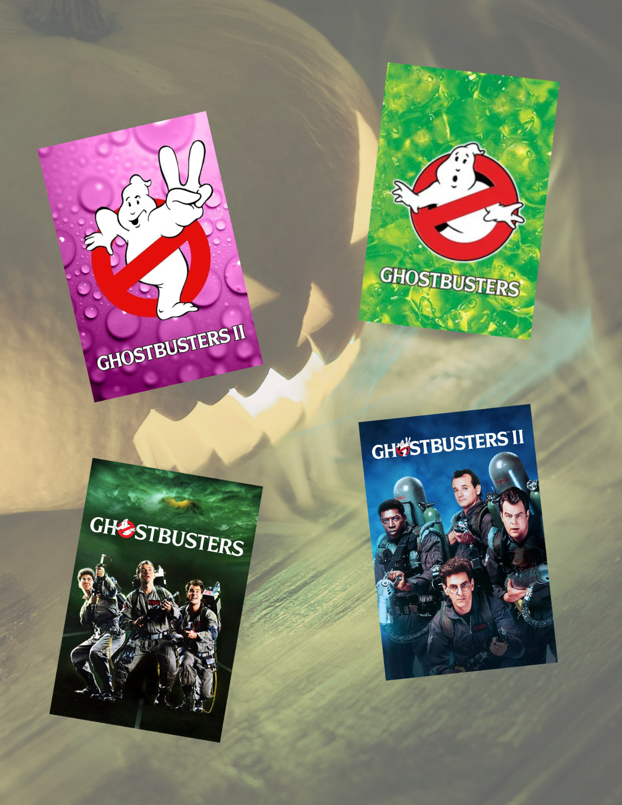 Ghostbusters 80’s Movie Poster Style 4pc Sticker Pack