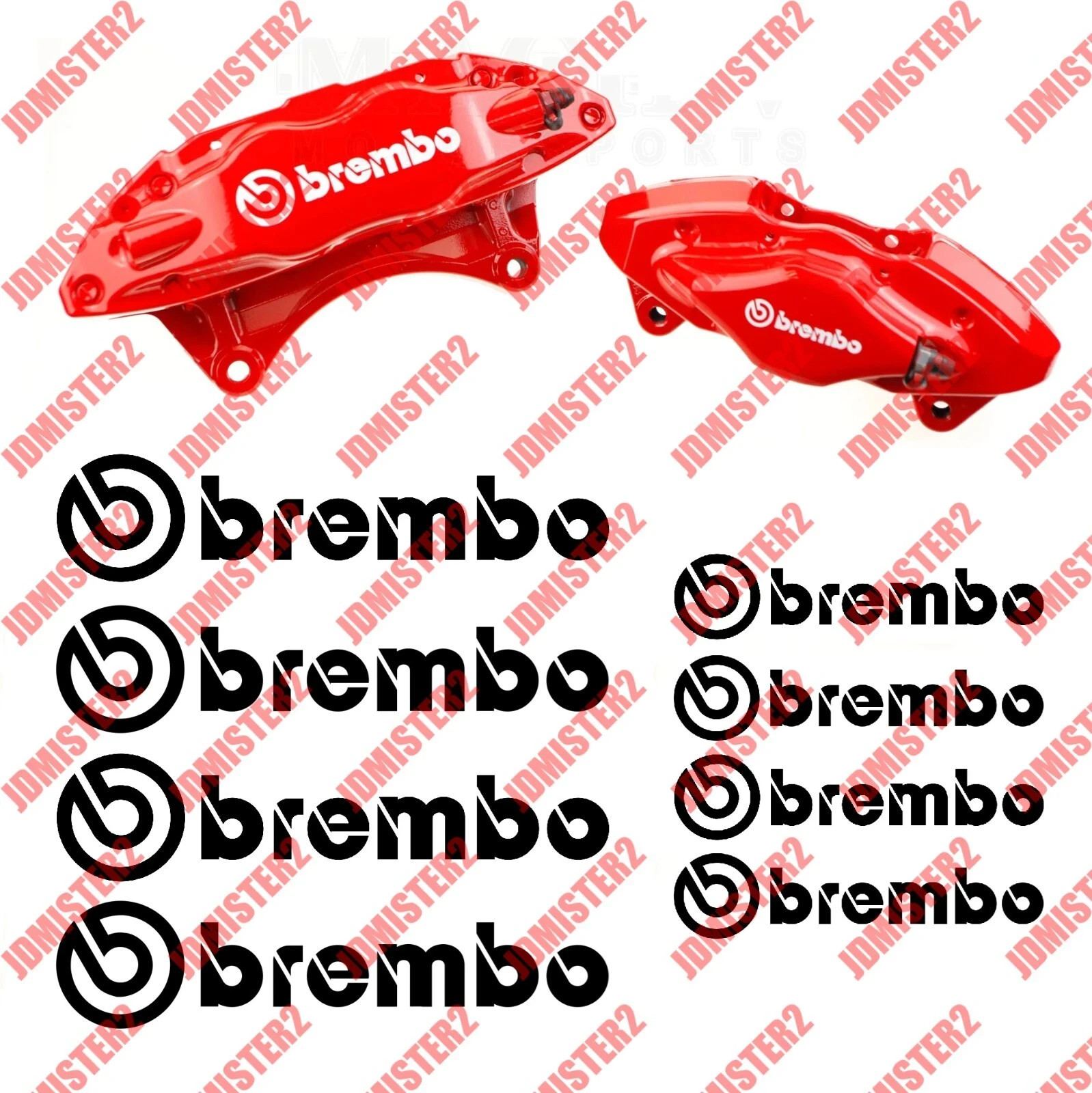 Brake Caliper High Temp Decal Vinyl Sticker Automotive – 8 Stickers