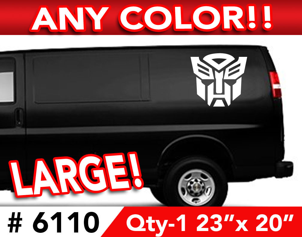 TRANSFORMERS AUTOBOT LARGE DECAL STICKER 23″w x20″ Any 1 Color