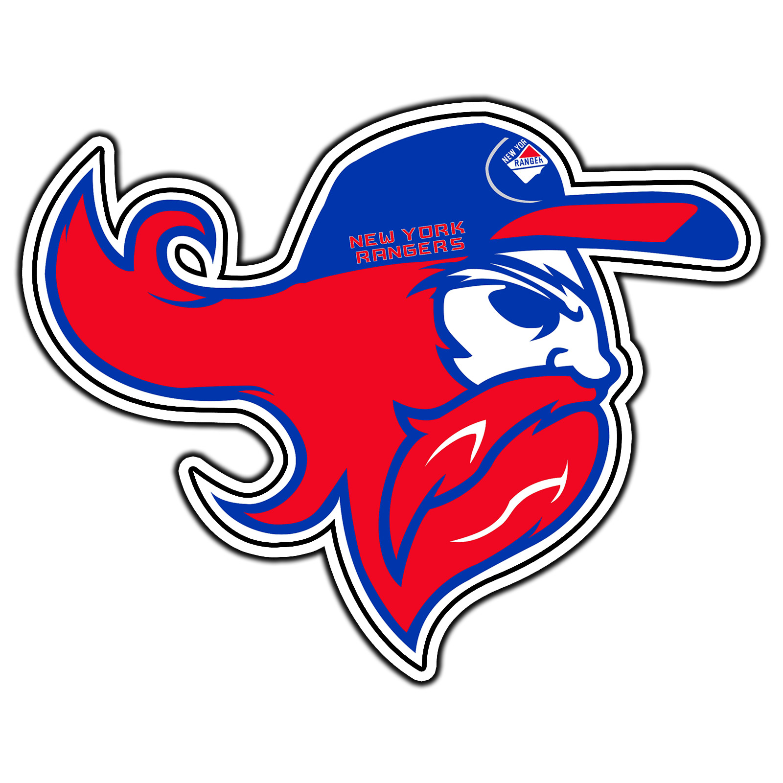 New York Rangers Fan Logo #16 Hockey Fan Sticker Waterproof Vinyl Decal Die-Cut