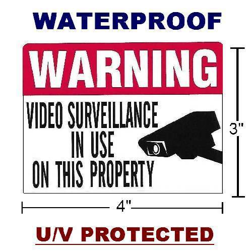 BRINKS HOME SECURITY+CAMERA WINDOW WARNING STICKERS 4 DECALS SIGNS 99 CENT