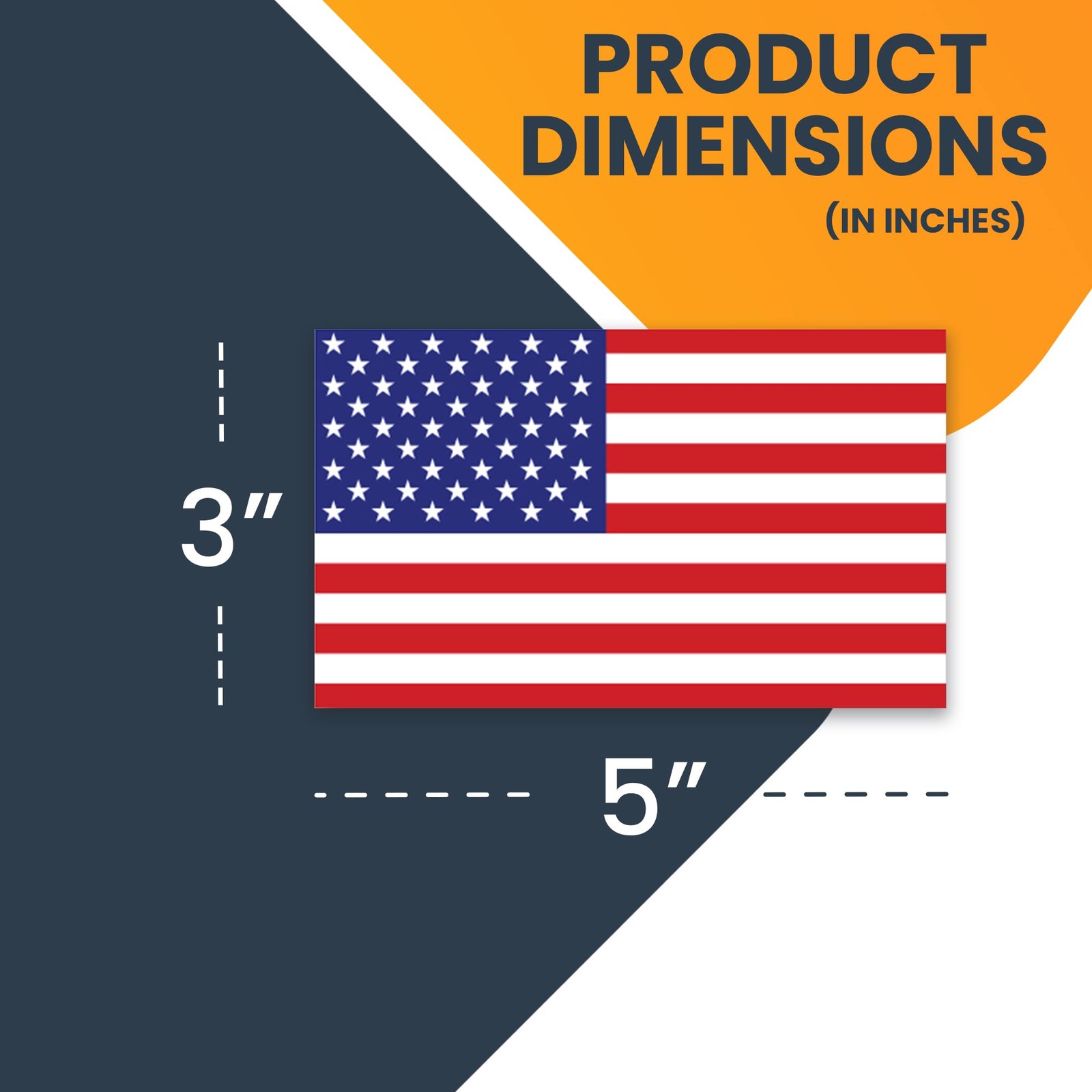 Magnet Me Up American Flag Decal, 3×5 inches, Red, 3″x5″, 1 Pack