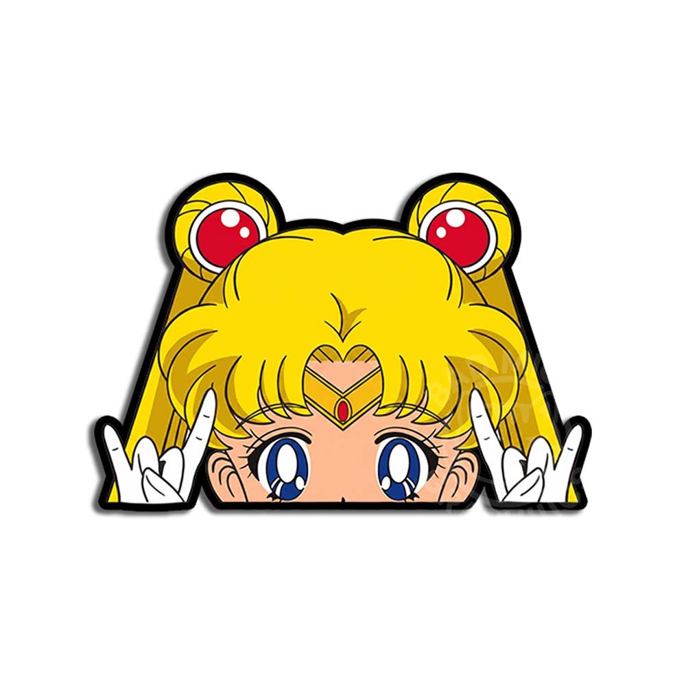 Sailor Moon Peeker Sticker 6″ Wide | Kawaii Anime Vinyl Decal Waterpoof